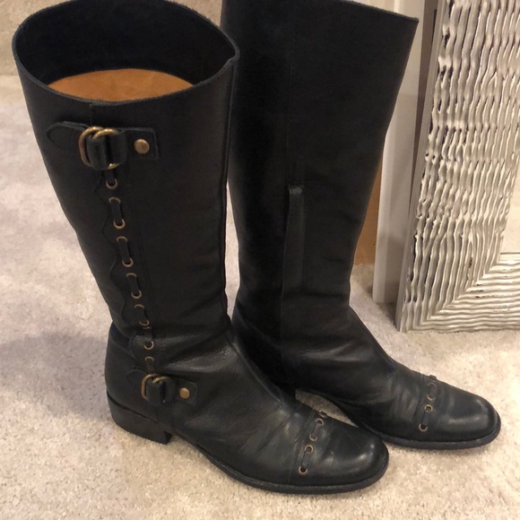 JESSICA BENNETT TALL LEATHER RIDING BOOTS - Picture 2 of 9
